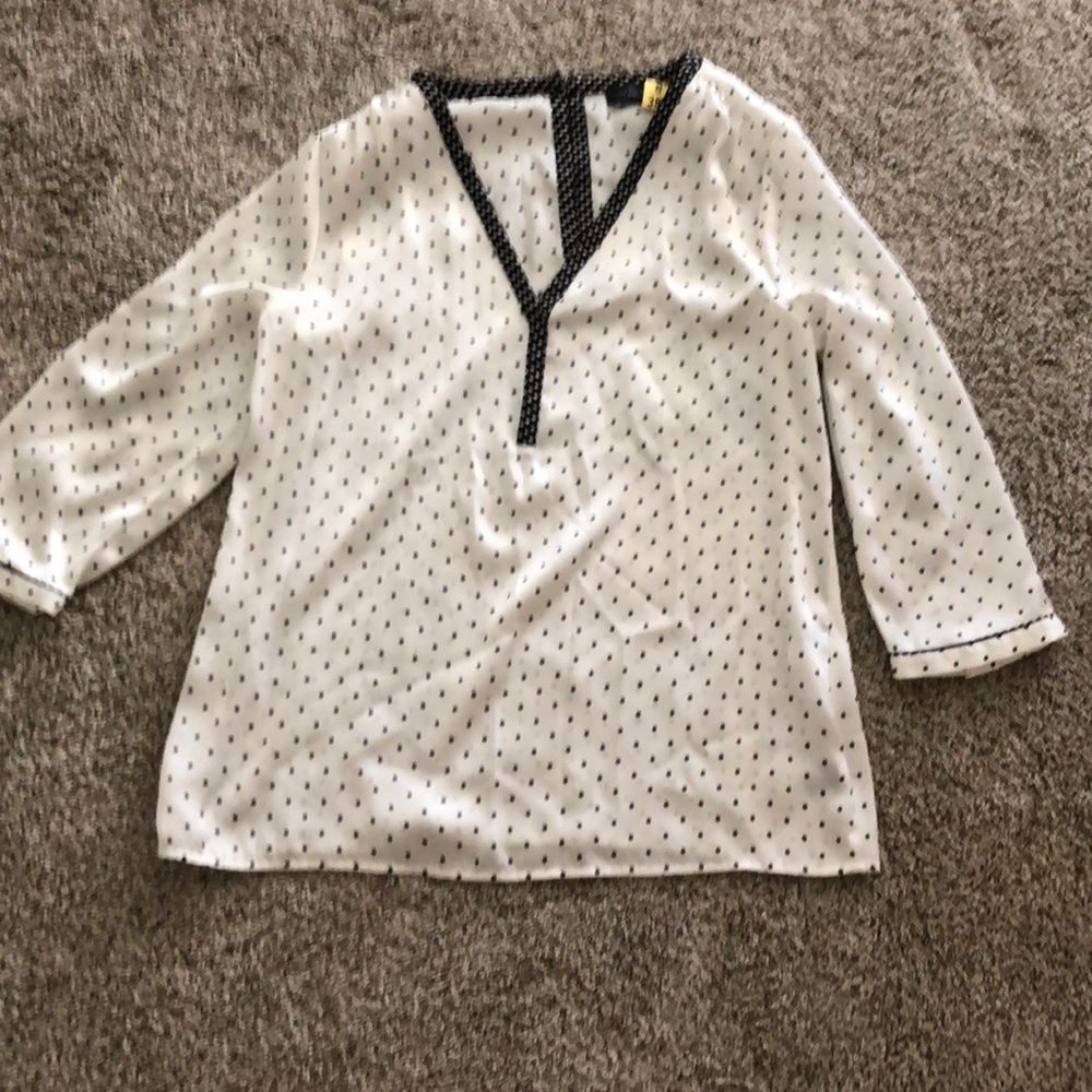 Polka dot silk blouse